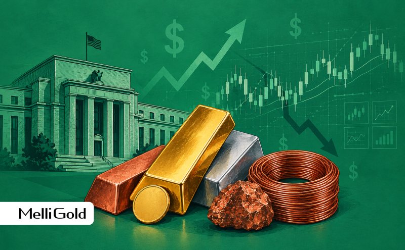 طلا، نقره و مس در نبرد با نرخ بهره فدرال رزرو؛ پیش بینی قیمت انس جهانی ۲۷ مهر